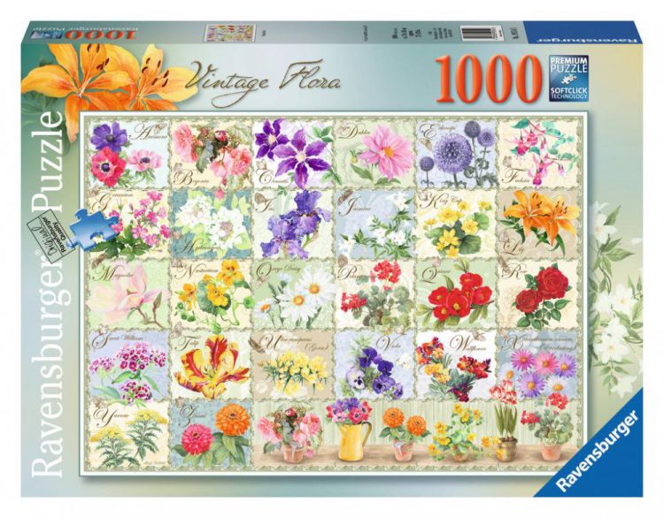 Ravensburger Vintage Flora Botanical Jigsaw Puzzle 19514 | Etwist